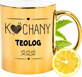 Prémium Arany Csillogó Bögre Teológusnak Ajándék Nyomtatott Fotó