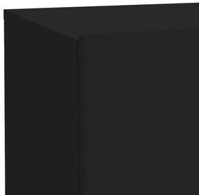 fekete éjjeliszekrény LED-világítással 70 x 36 x 40,5 cm