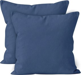 Pamut párnahuzat szett 2 db 60 x 60 cm Sötétkék szín