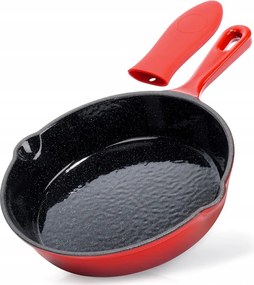 Zománcozott öntöttvas serpenyő pároláshoz grill tűzhely 20 cm