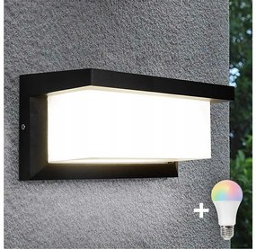LED RGBW dimmelhető kültéri fali lámpatest NEELY 1xE27/9W/230V IP54 fekete