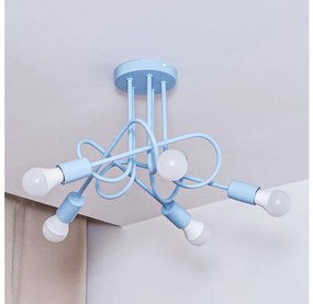 Helam Felületre szerelhető mennyezeti csillár OXFORD 5xE27/15W/230V kék W-2016/5 LBL