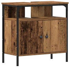 antik fa szerelt fa fürdőszobai mosdószekrény 60 x 30 x 60 cm