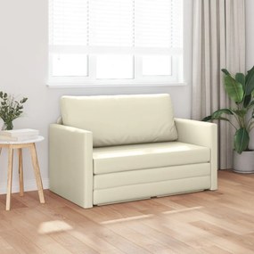 Földi Kanapéágy 2 az 1-ben Krém 124x71x78 cm Műbőr