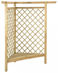 impregnált fenyőfa sarokpergola paddal 166 x 81 x 174 cm