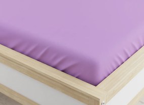 Mikroszálas gumis lepedő világoslila 90 x 200 cm