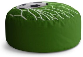 Circle zsámoly futball-labda a kapuban, zöld