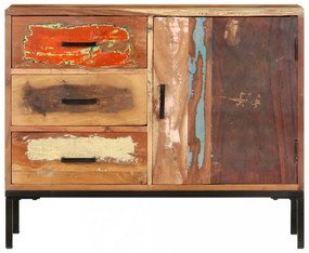 tömör újrahasznosított fa tálalószekrény 88 x 30 x 73 cm