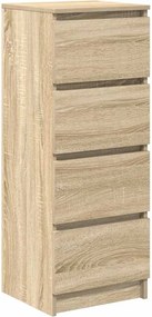 vidaXL sonoma tölgy színű szerelt fa tálalószekrény 37,5x35x99 cm
