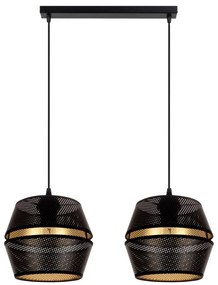 Csillár zsinóron PARIS 2xE27/60W/230V fekete/arany