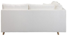 Fehér buklé sarokkanapé (jobb oldali) Ariella – Ropez
