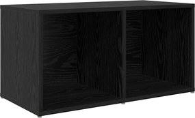 vidaXL TV szekrény garnitúra Fekete 72 x 35 x 37 cm Faanyag