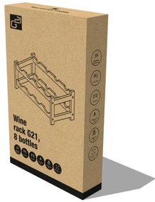 G21 Bambusz borosállvány, 8 palackos