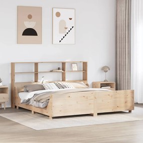 tömör fa könyvespolcos ágy matrac nélkül 180 x 200 cm