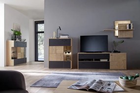 Valencia TV állvány tölgy, antracit 184 cm
