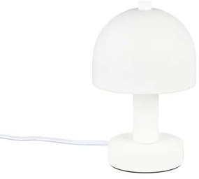 Fehér asztali lámpa üveg búrával (magasság 19 cm) Glenn – Trio