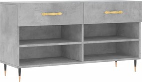 vidaXL betonszürke szerelt fa cipőpolc 102 x 35 x 55 cm