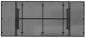 Kert étkező szett 9 pcs Fekete 190 x 80 x 75 cm polirattan