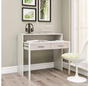 Munkaasztal 88x99 cm fehér/bézs