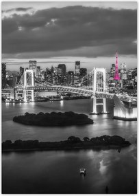 Poszterek A4 Pion Rózsaszín Eiffel-torony híd