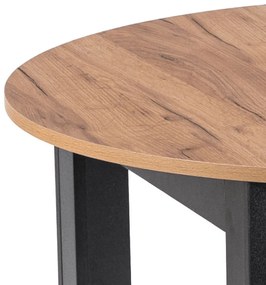 Bővíthető Étkezőasztal Kézműves Tölgy/Fekete Színben. JAMES 103-223 cm