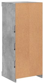 betonszürke tálalószekrény LED-világítással 41 x 37 x 100 cm