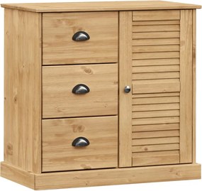 vidaXL VIGO tömör fenyőfa fiókos tálalószekrény 78x40x75 cm