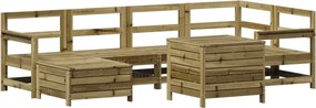 vidaXL 7 részes impregnált fenyőfa kerti kanapészett