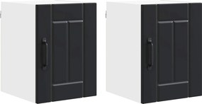 vidaXL Konyhaszekrény 2 pcs Fekete 30 x 31 x 40 cm Faanyag
