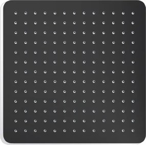 Zuhanyfej szögletes 20cm matt fekete, akciós ár