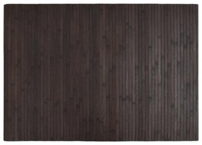 négyszögletű sötétbarna bambusz szőnyeg 70 x 100 cm