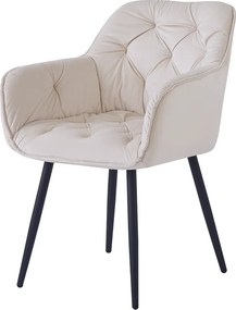 Dizájnos fotel, bézs Velvet szövet, FEDRIS NEW