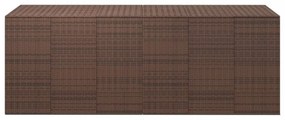barna polietilén rattan kerti párnatartó doboz 291x100,5x104 cm