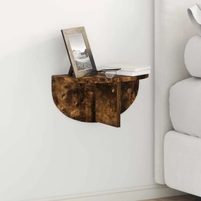 vidaXL Falpolc 2 pcs Füstölt tölgy 38 x 19 x 19 cm Faanyag