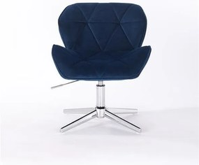 HR111CROSS Tengerkék modern velúr szék