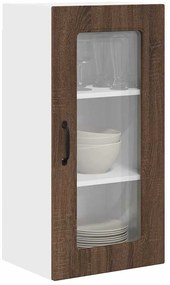 Fali konyhaszekrény ajtóval Barna Tölgy 40 x 31 x 80 cm Faanyag