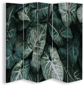 Gario Paraván Zöld levelek makro méretarányban Méret: 180 x 170 cm, Kivitelezés: Klasszikus paraván