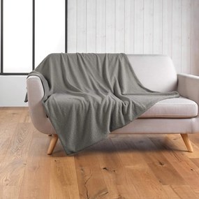 Szürke fleece takaró 125x150 cm Curly Wooly – douceur d'intérieur