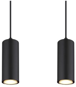 Globo 57911-4HBW - Csillár zsinóron ROBBY 4xGU10/35W/230V fekete/barna