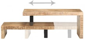 2 részes tömör mangófa dohányzóasztal-garnitúra