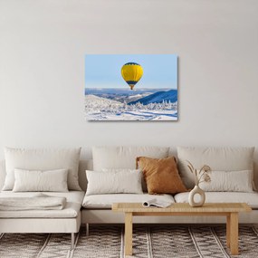 Kép - repülés a téli táj felett (üvegen) (70x50 cm)