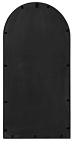 fekete vas tükör beltéri használatra 90 x 45 cm