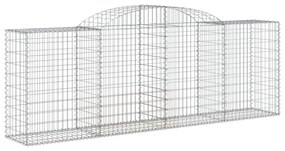 6 db íves horganyzott vas gabion kosár 300 x 50 x 100/120 cm