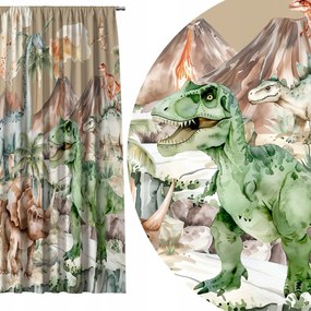 Kész Függöny Béka Szalag 140X160 Gyerek Függöny Dinoszauruszok 408