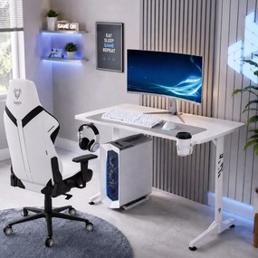 Gamer asztal 100 cm fehér: Diablo X-Mate 1000