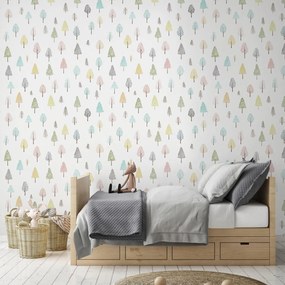 Fotótapéta - Rajzolt erdőcske (147x102 cm)