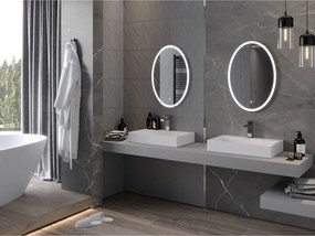 Mexen Elz 50 x 70 cm-es, LED 6000K, páramentes fürdőszobai tükör - 9802-050-070-611-00