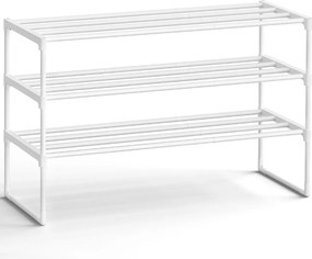 TORINO cipőtartó állvány, 3 polcos, 0x92x55cm, fehér SongmicsHome