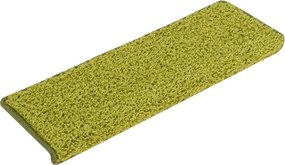 vidaXL 15 db zöld lépcsőszőnyeg, téglalap alakú széllel, 65 x 21 x 4 cm