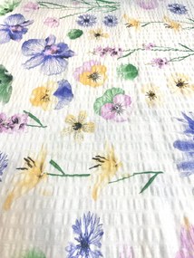 Krepp lapok Flower rainbow TiaHome - 1x Párna 90x70cm, 1x Paplan 140x200cm